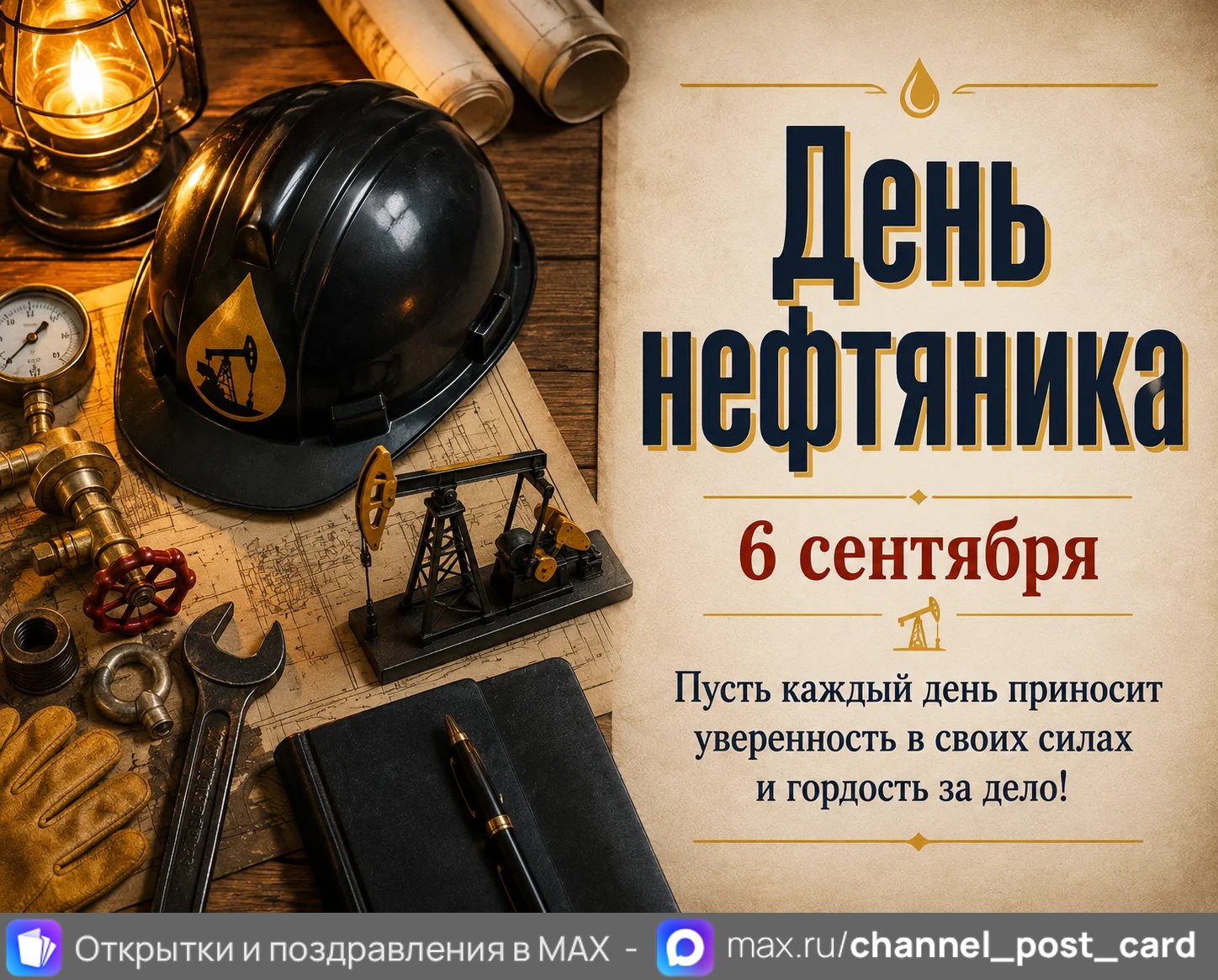 Открытка «День нефтяника»