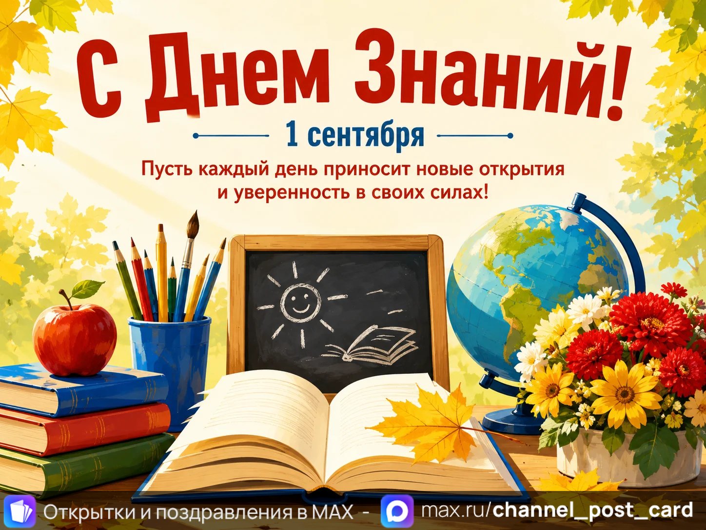 С днем знани — открытка «День знаний»