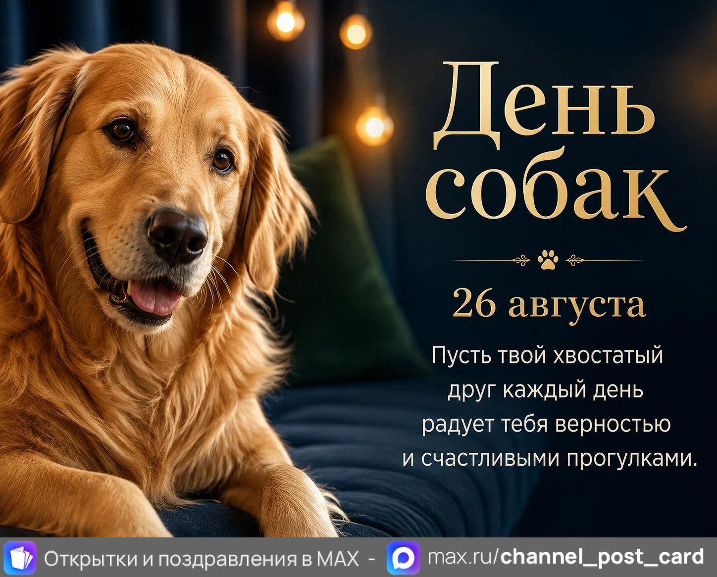 Открытка «День собак»
