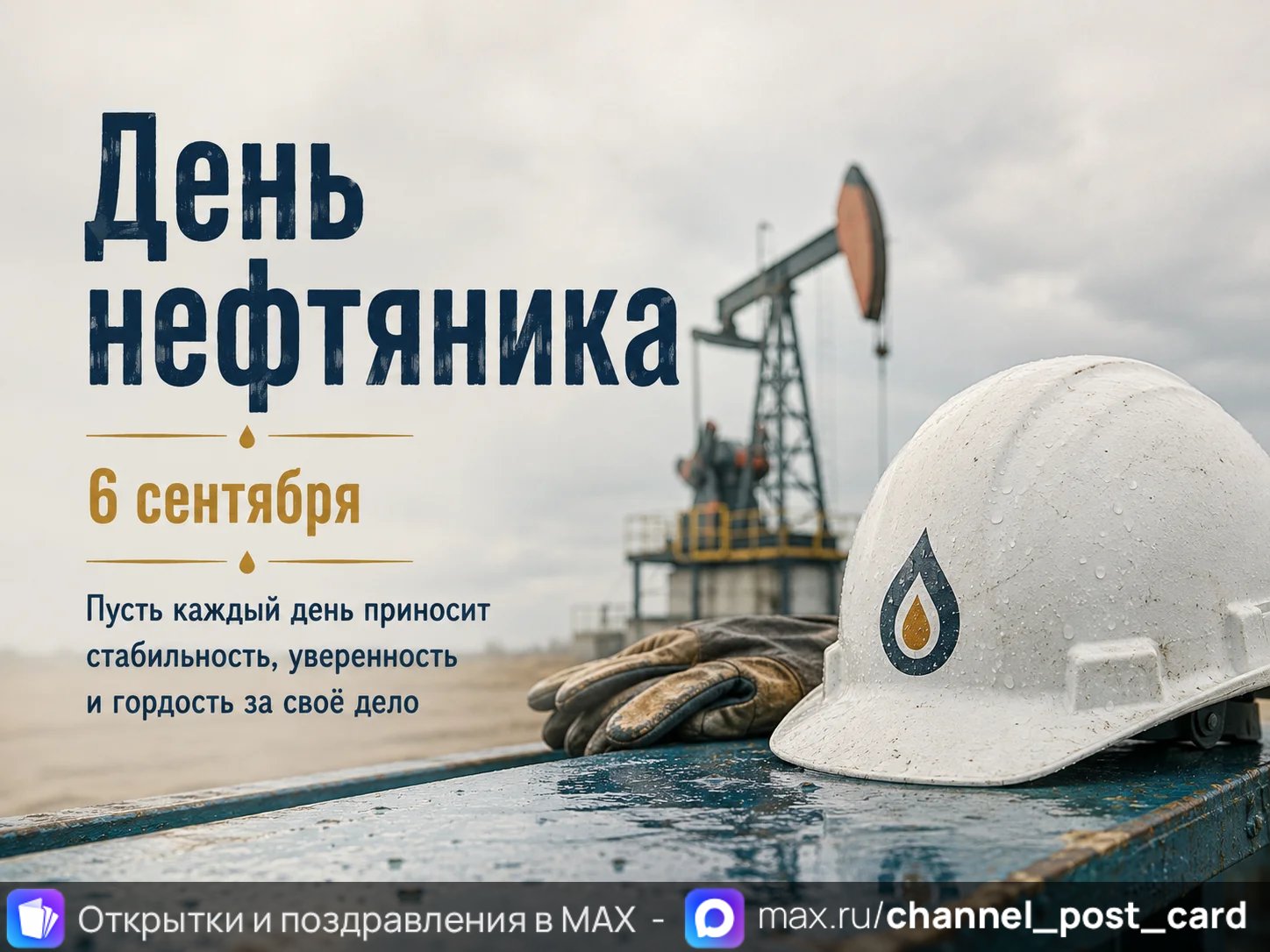 Открытка «День нефтяника»