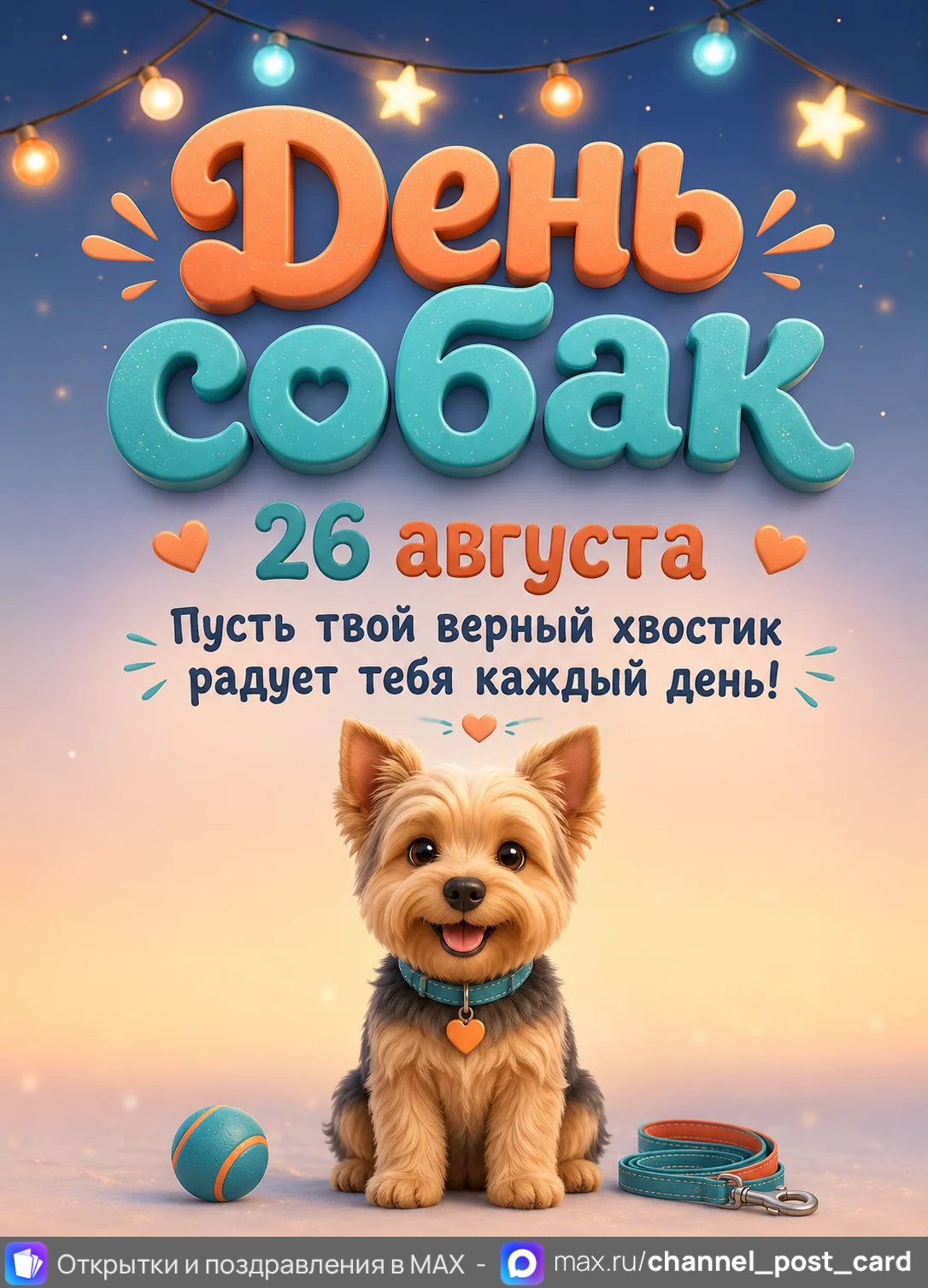 Открытка «День собак»