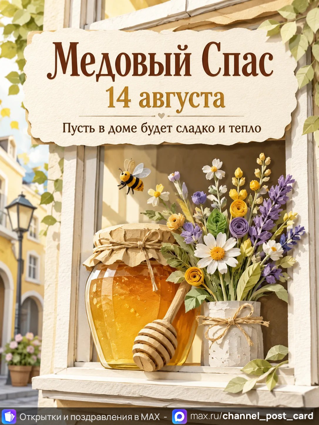 Открытка «Медовый спас»