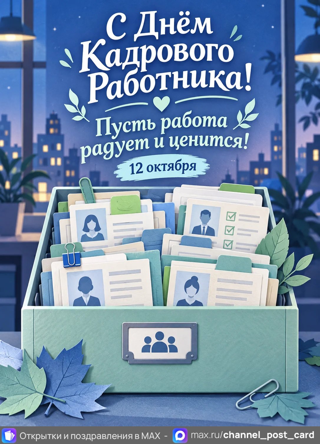 Открытка «С Днём Кадрового Работника»