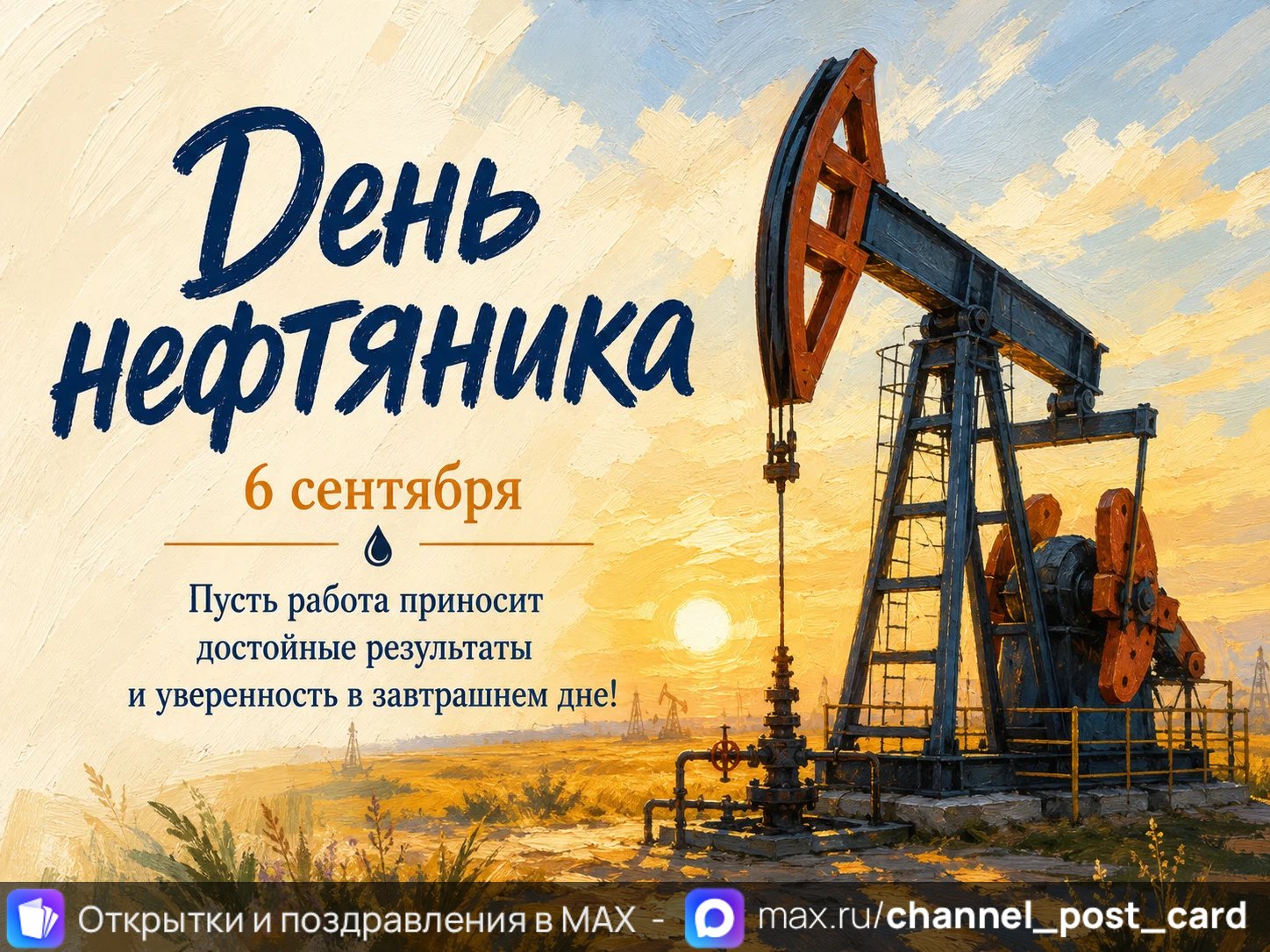 Открытка «День нефтяника»