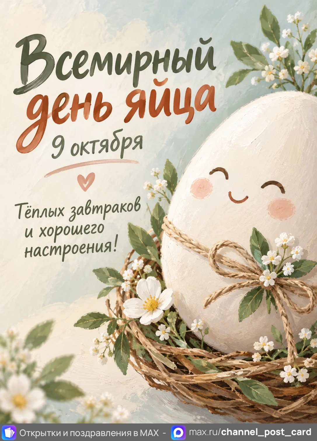 С Днём Яйца — открытка «Всемирный день яйца»