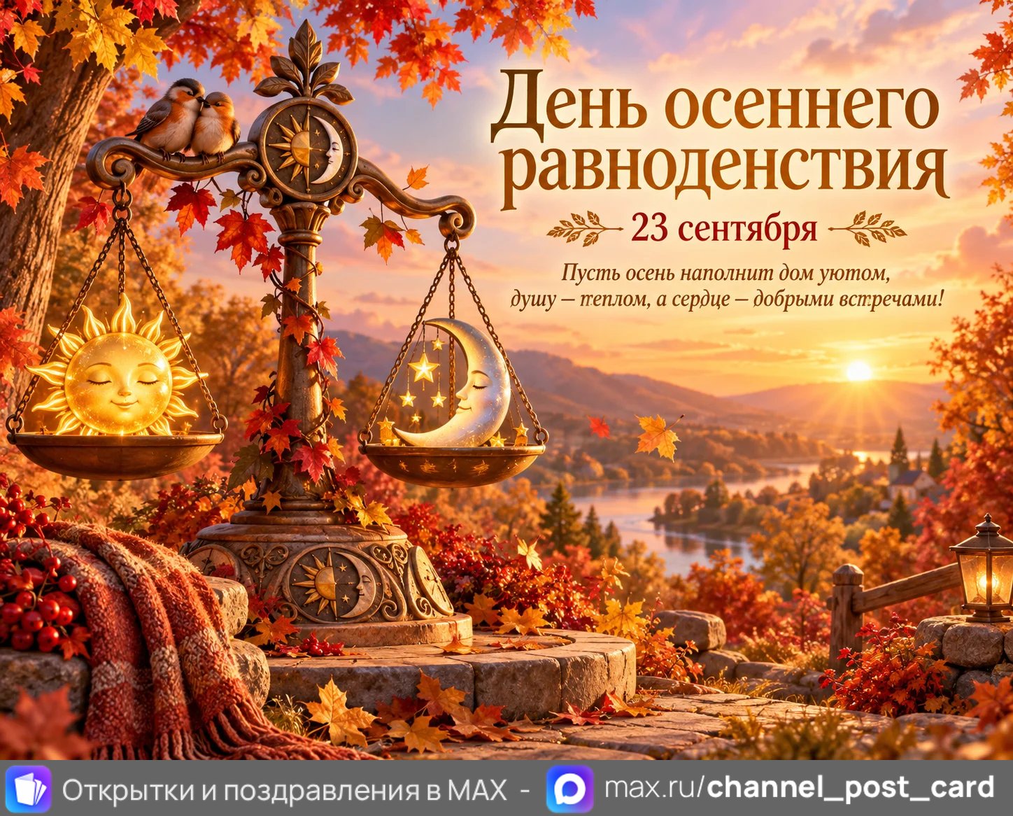 Открытка «С Днем осеннего равноденствия»