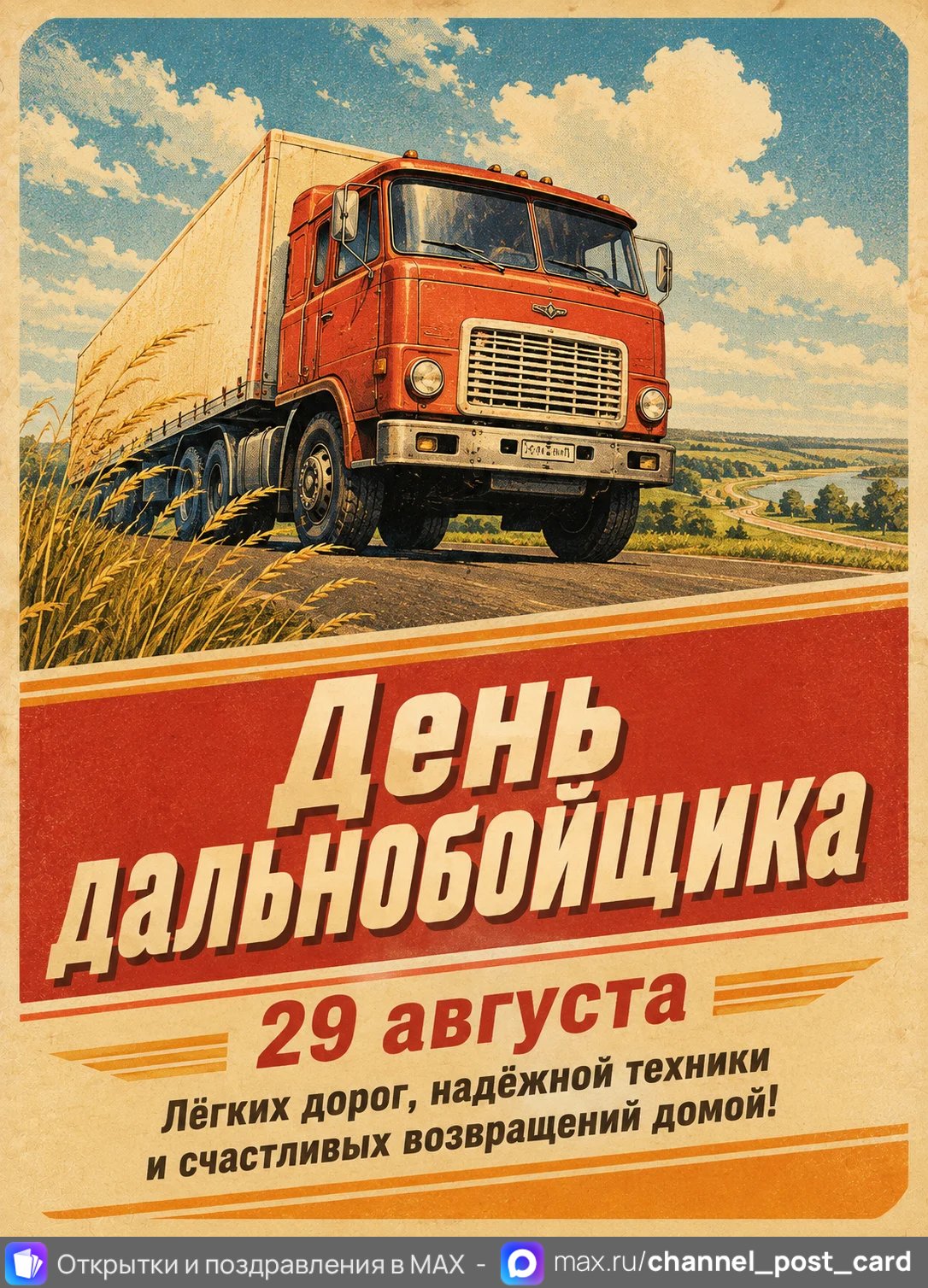 Открытка «День дальнобойщика»