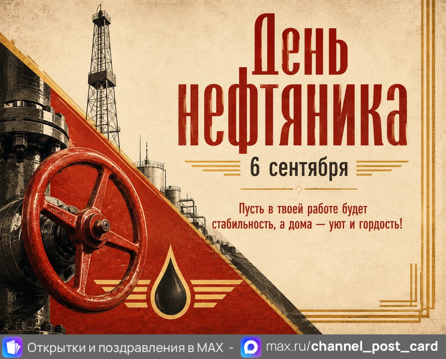 Открытка «День нефтяника»