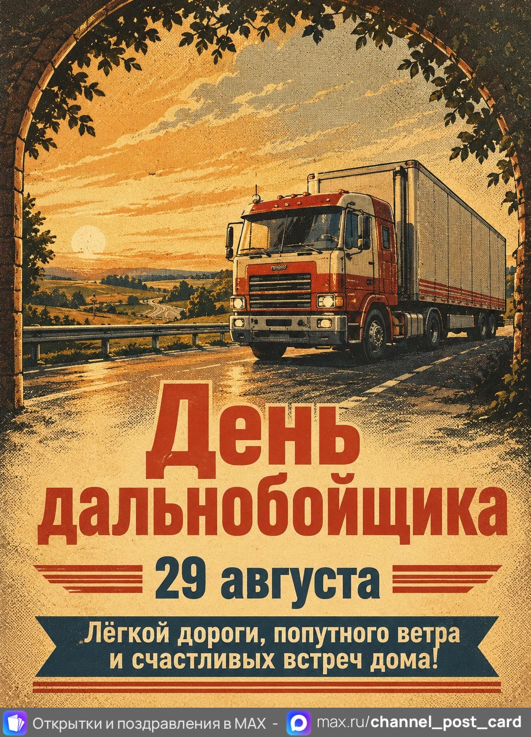 Открытка «День дальнобойщика»