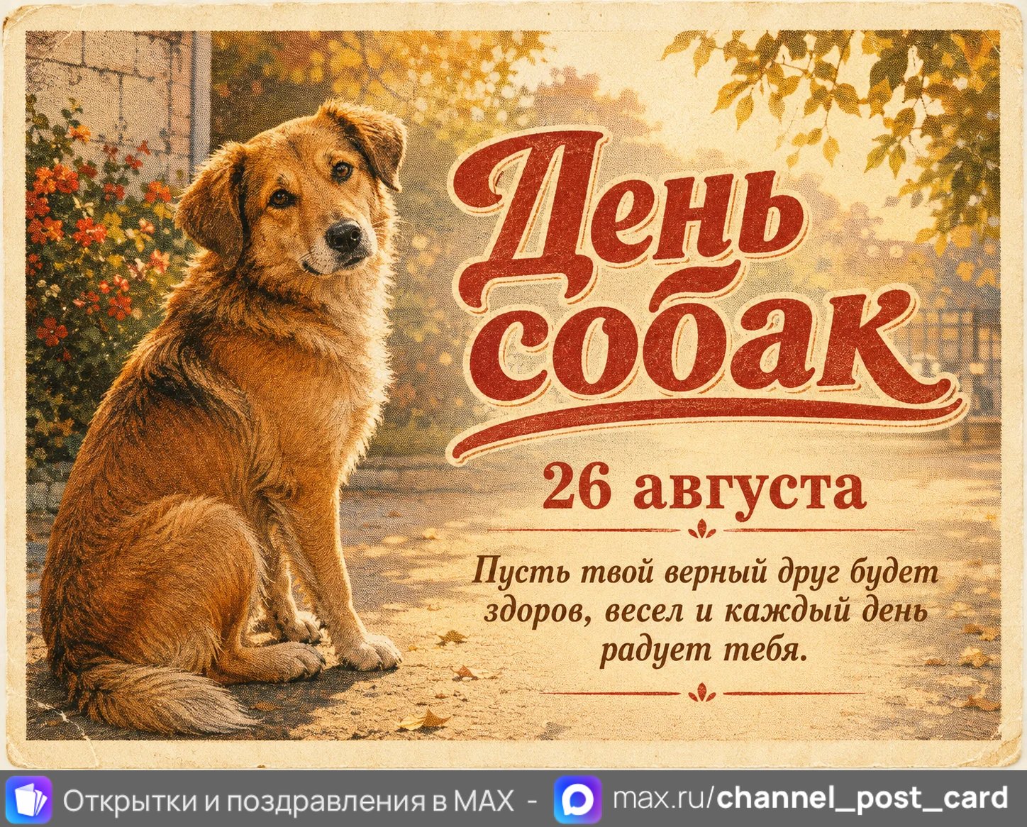 Открытка «День собак»