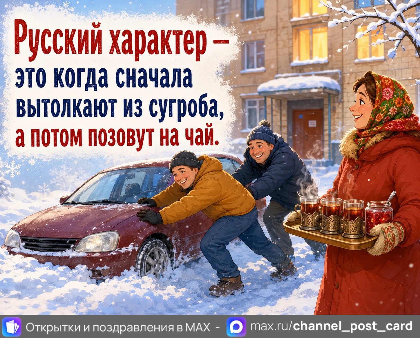 Позовут на чай — открытка «Юмор и приколы»