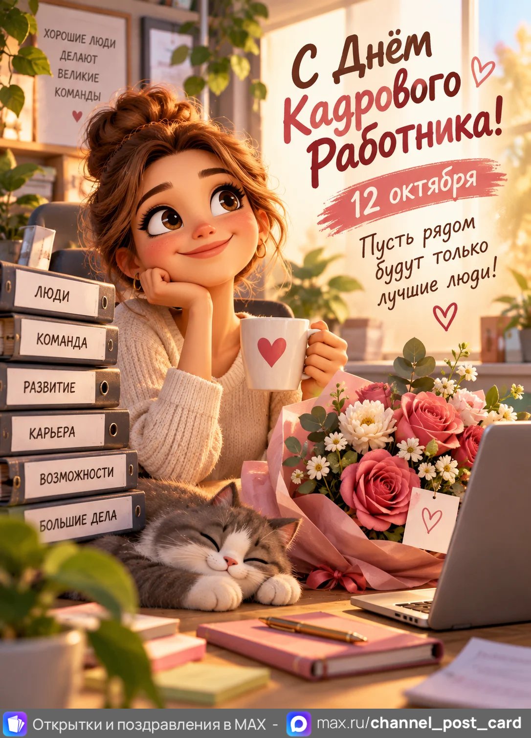 Открытка «С Днём Кадрового Работника»
