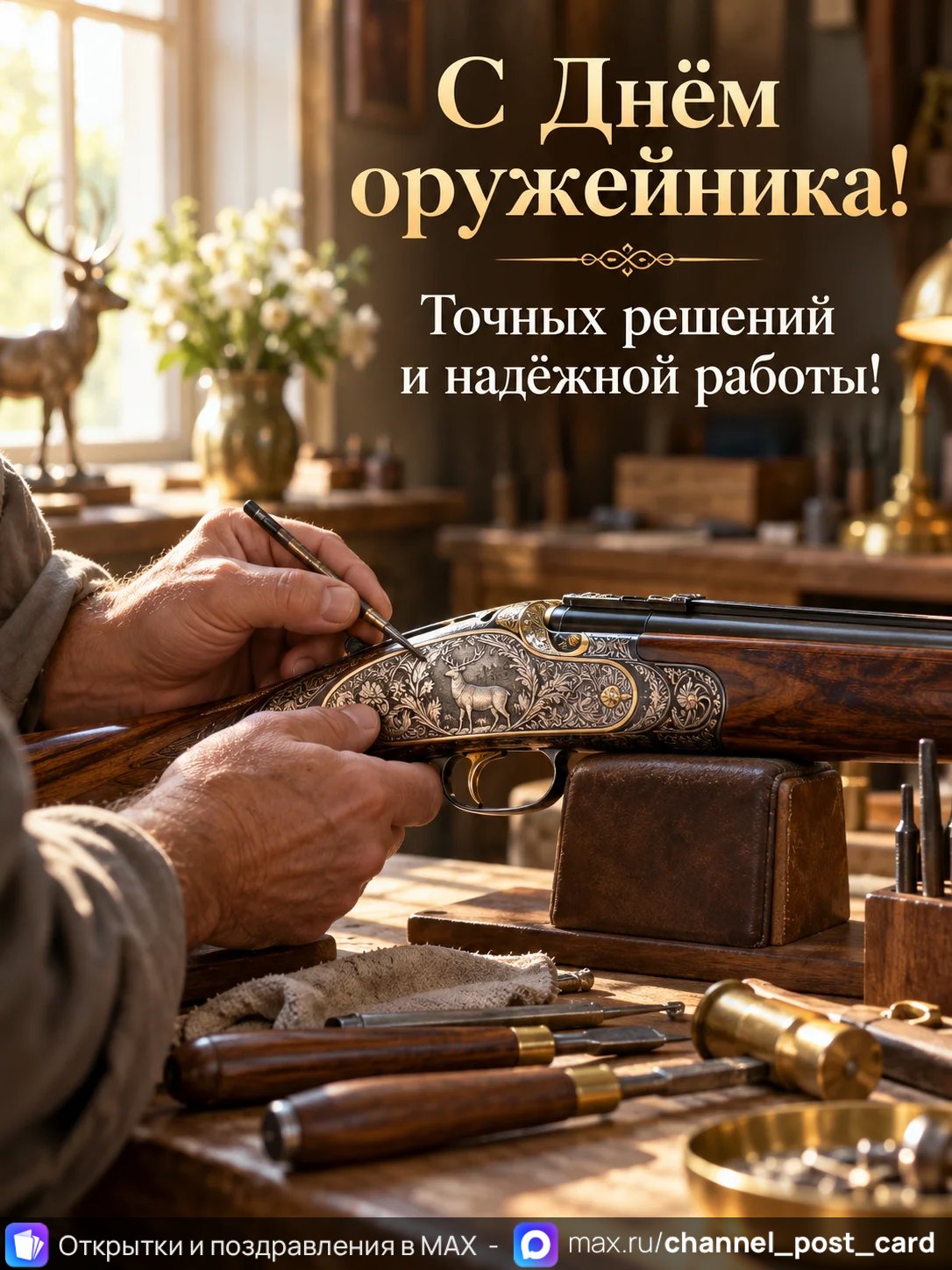 Открытка «С Днём Оружейника»