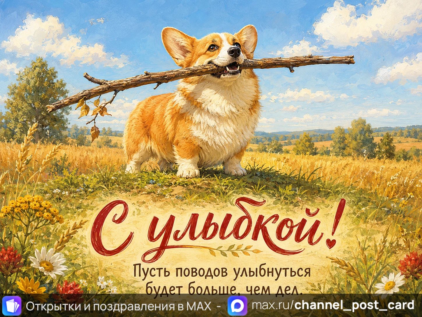 Открытка «С улыбкой»