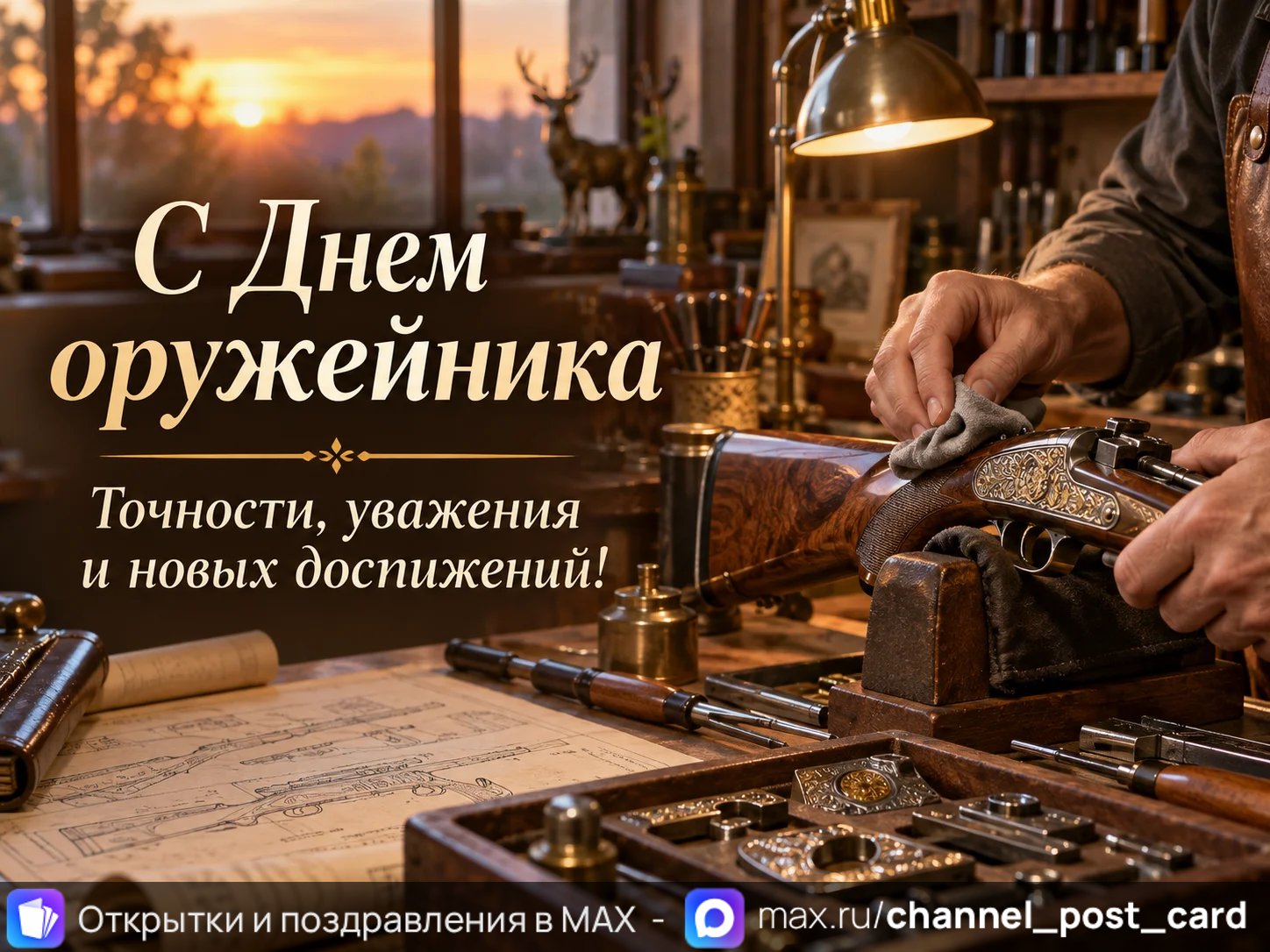 Открытка «С Днём Оружейника»