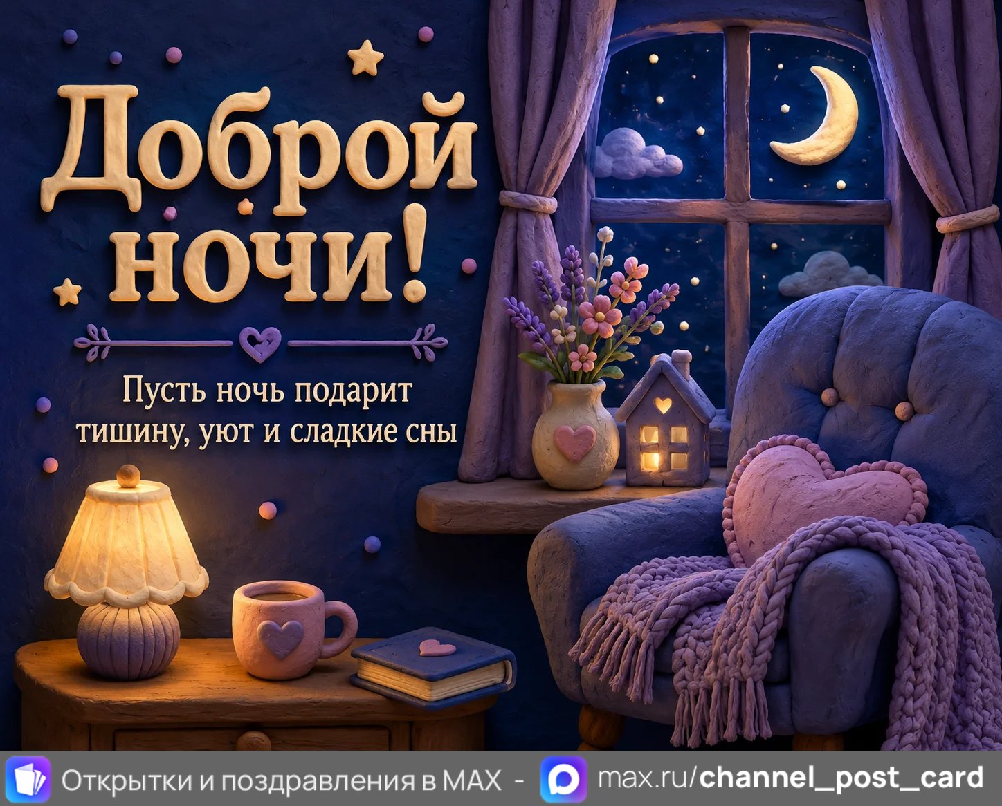 Открытка «Доброй ночи»