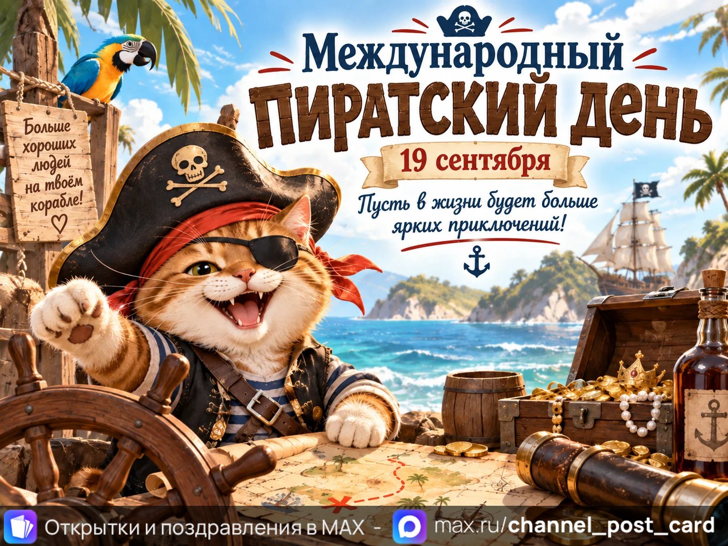 Открытка «День пиратов»