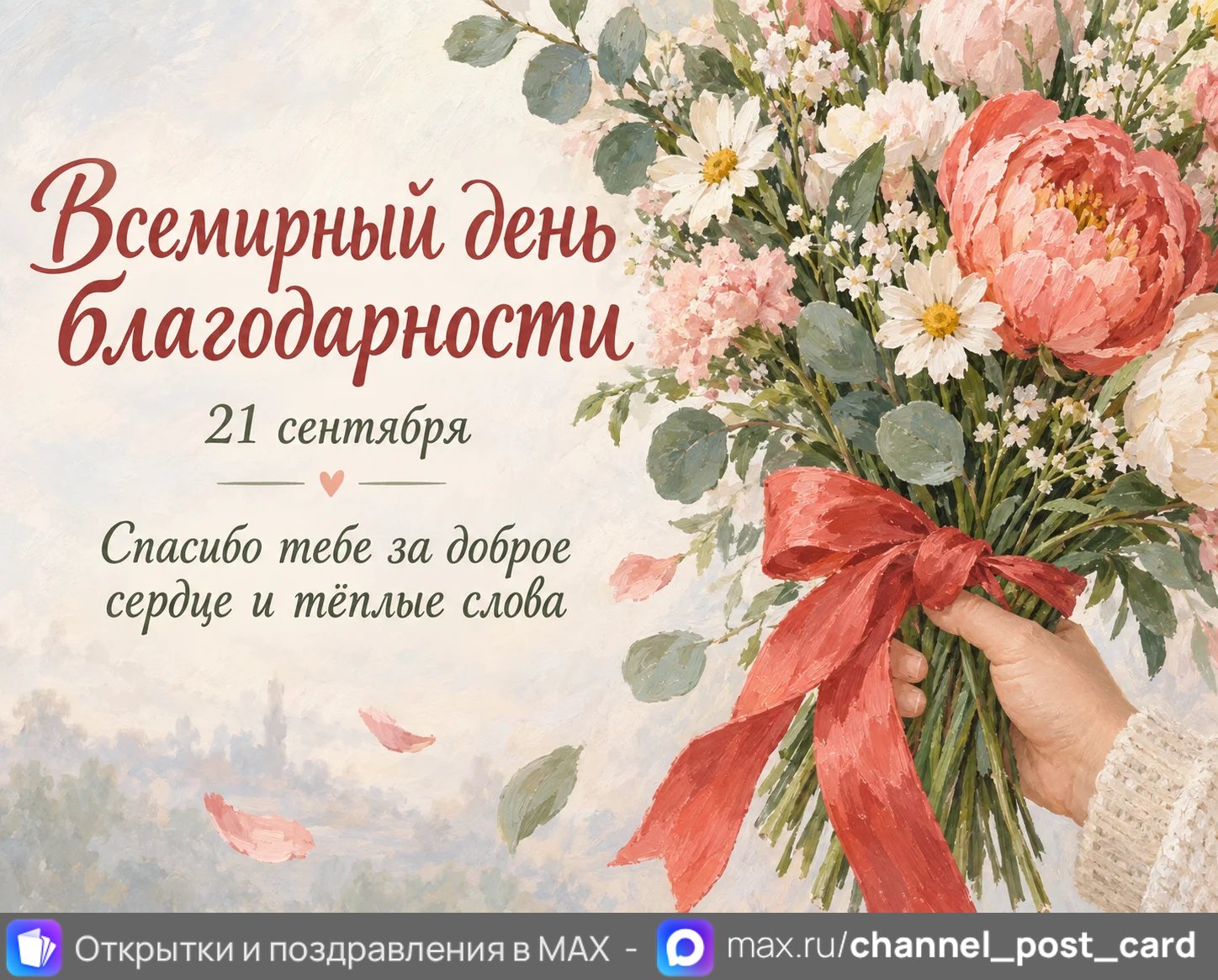 Открытка «Всемирный день благодарности»